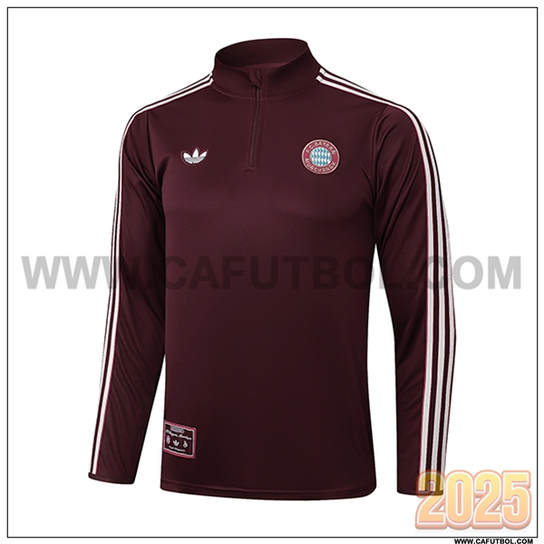 Sudadera De Entrenamiento Bayern Munich Marrón/Blanco 2025 2026