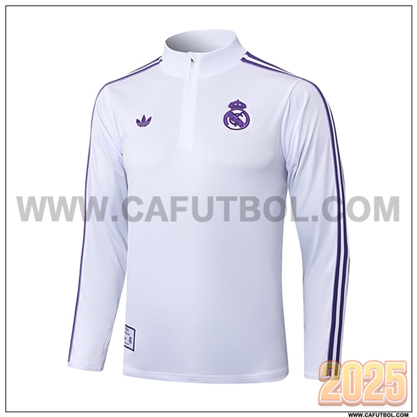 Sudadera De Entrenamiento Real Madrid Blanco/Violeta 2025 2026