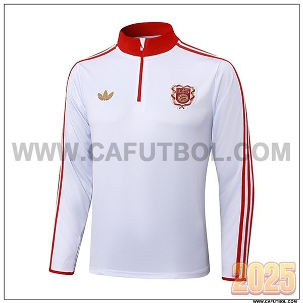 Sudadera De Entrenamiento Bayern Munich Blanco/Rojo 2025 2026