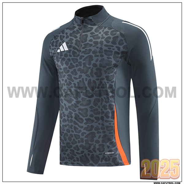 Sudadera De Entrenamiento Adidas Gris/Naranja 2025 2026