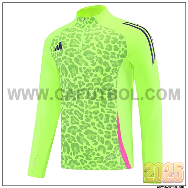 Sudadera De Entrenamiento Adidas Verde/Negro/Rosa 2025 2026