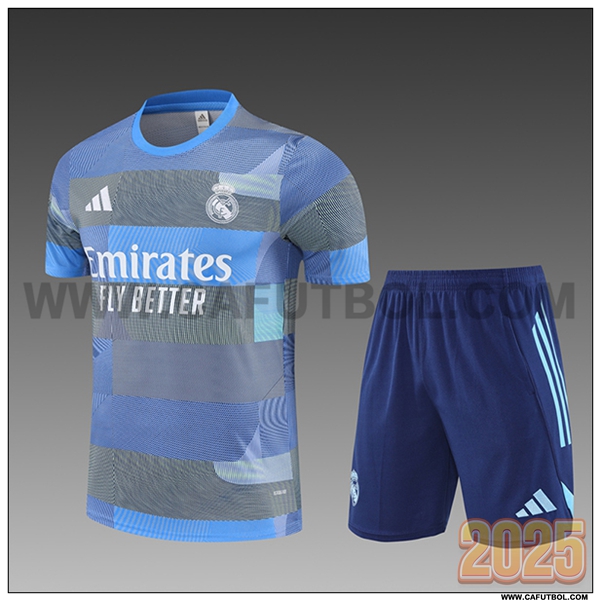Camiseta Entrenamiento Real Madrid Ninos Azul/Gris 2025 2026