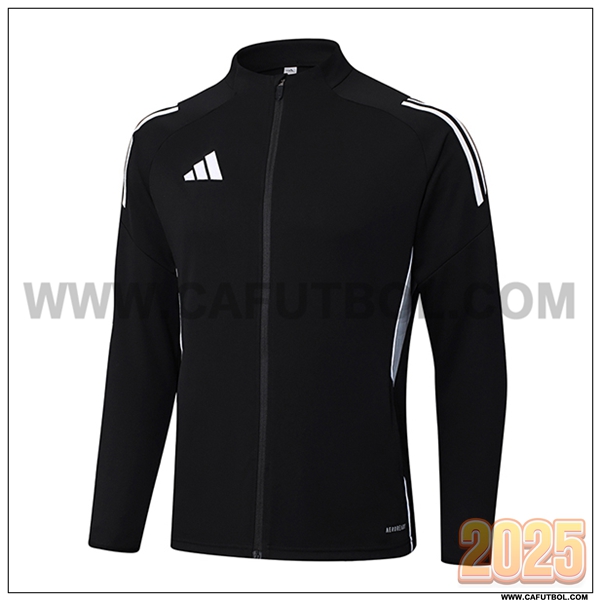 Chaquetas Futbol Adidas Negro/Blanco/Gris 2025 2026