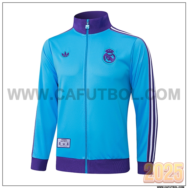 Chaquetas Futbol Real Madrid Azul/Violeta 2025 2026