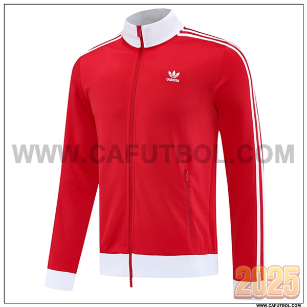 Chaquetas Futbol Adidas Rojo/Blanco 2025 2026