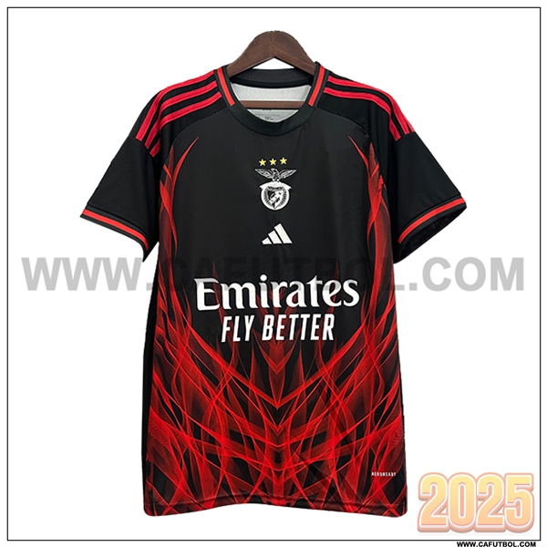 Camiseta Futbol Benfica Rojo/Negro Edicion Especial 2025 2026