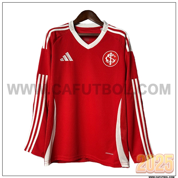 Primera Nuevo Camiseta de Internacional Mangas largas Rojo/Blanco 2025 2026