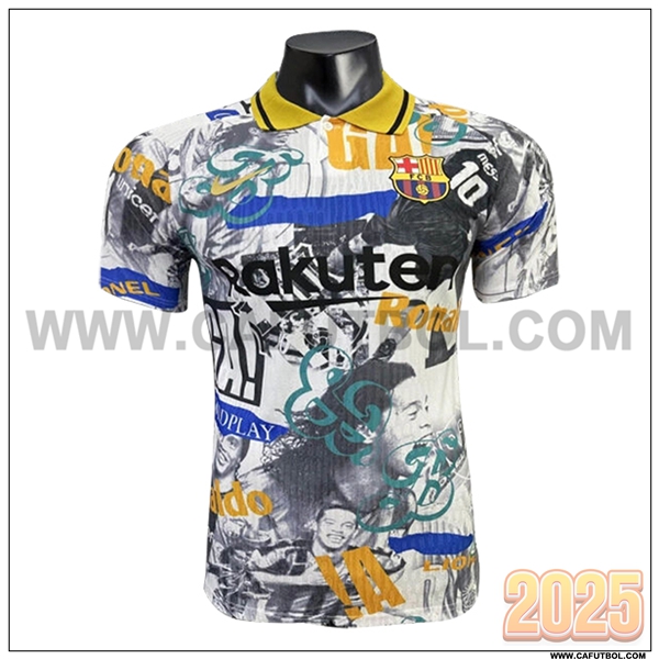 Camiseta Futbol FC Barcelona Blanco/Negro Edicion Especial 2025 2026