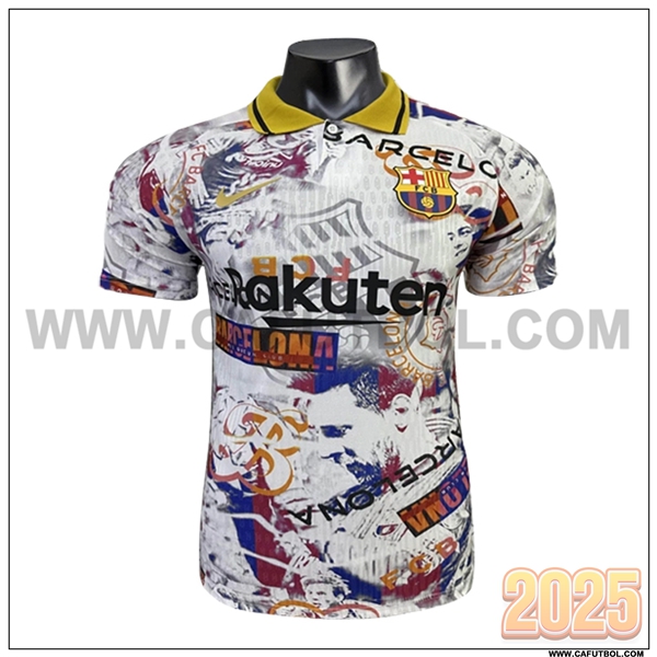 Camiseta Futbol FC Barcelona Blanco/Rojo Edicion Especial 2025 2026