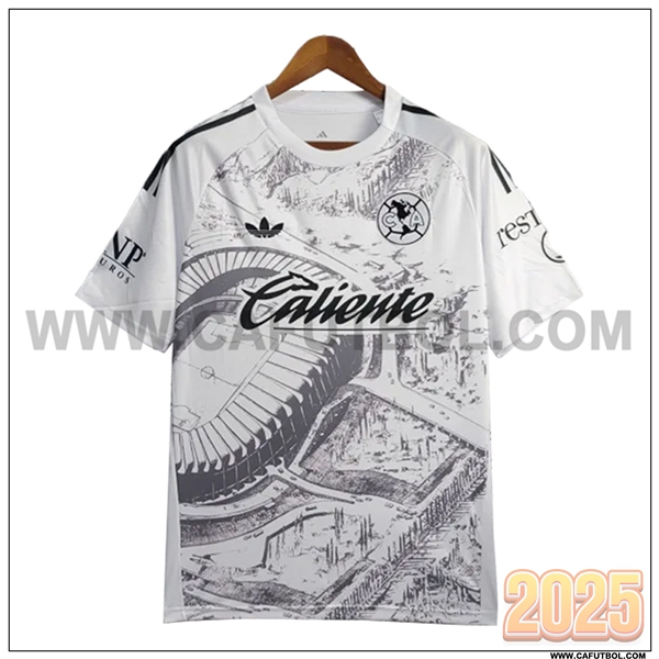 Tercero Camiseta Futbol Club America Blanco/Gris 2025 2026