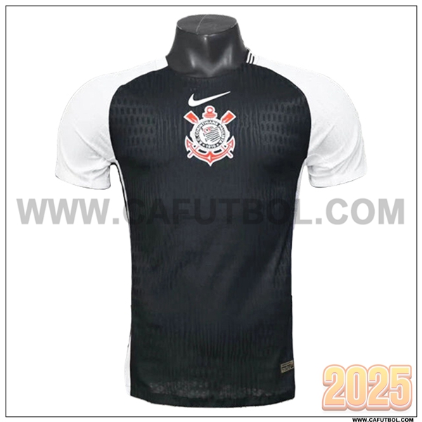 Nuevo Camiseta de Corinthians Segunda Negro/Blanco 2025 2026