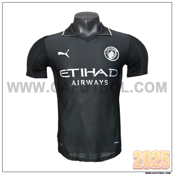 Camiseta Futbol Manchester City Negro Edicion Especial 2025 2026