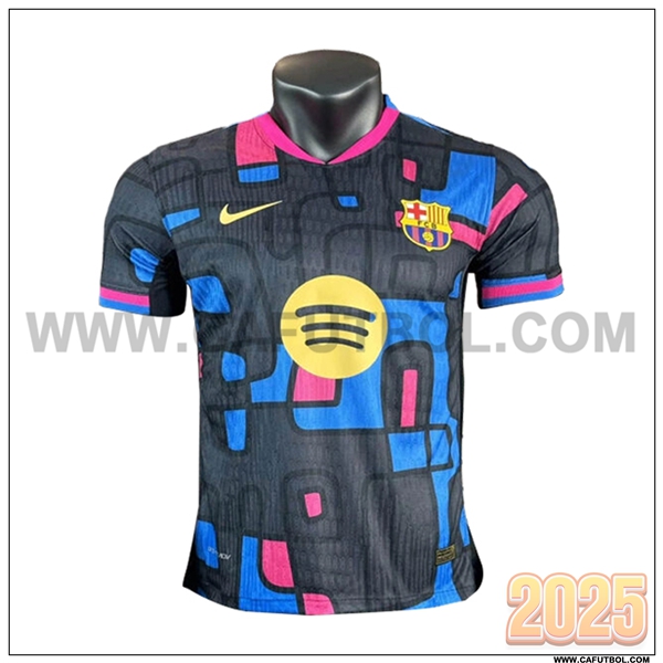 Camiseta Futbol FC Barcelona Negro/Azul Edicion Especial 2025 2026