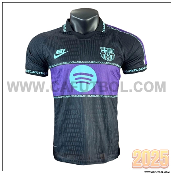 Camiseta Futbol FC Barcelona Negro/Purpura Edicion Especial 2025 2026