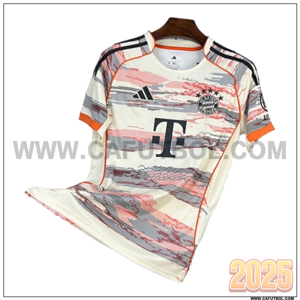Camiseta Futbol Bayern Munich Beige/Gris Edicion Especial 2025 2026