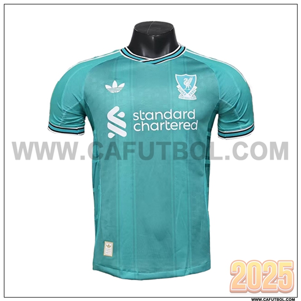 Tercero Camiseta Futbol FC Liverpool Verde 2025 2026