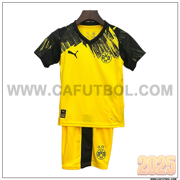 Primera Camiseta Futbol Dortmund BVB Ninos AMARILLO/Negro 2025 2026