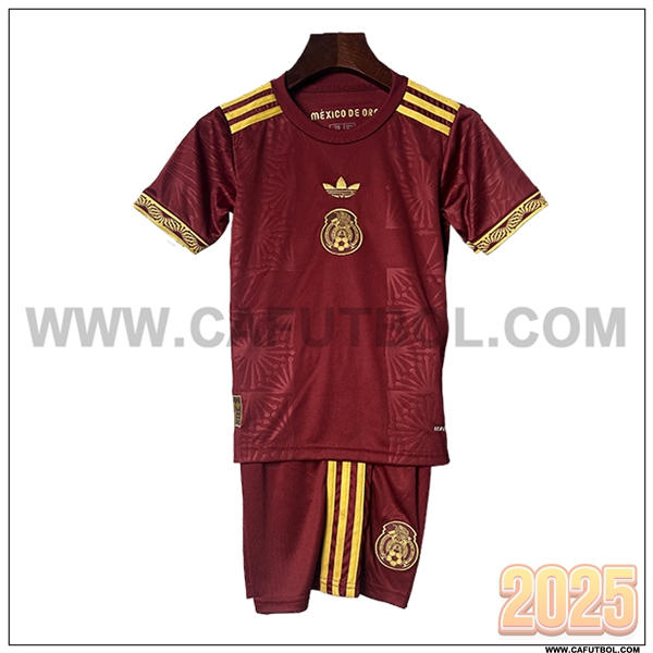 Camiseta Futbol Mexico Ninos Rojo 2025 2026