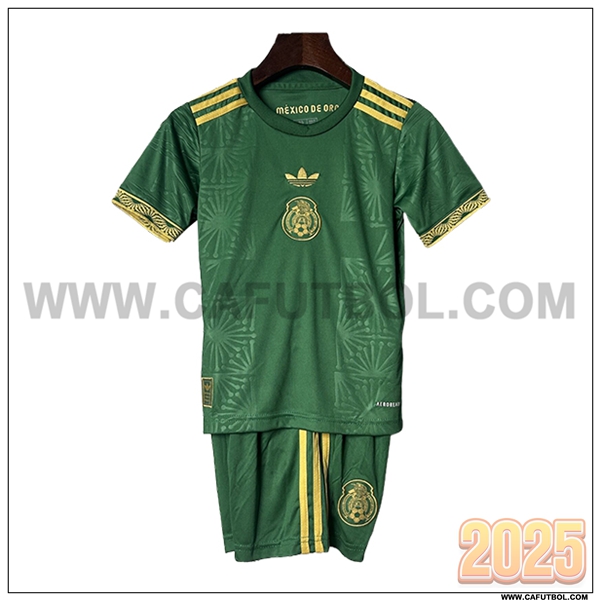 Camiseta Futbol Mexico Ninos Verde 2025 2026