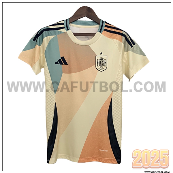 Nuevo Camiseta de Espana Segunda Mujer Beige 2025 2026