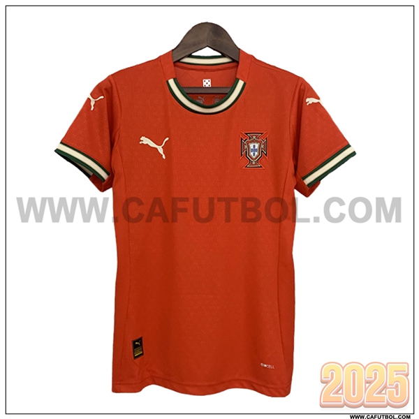 Nuevo Camiseta de Portugal Primera Mujer Rojo 2025 2026