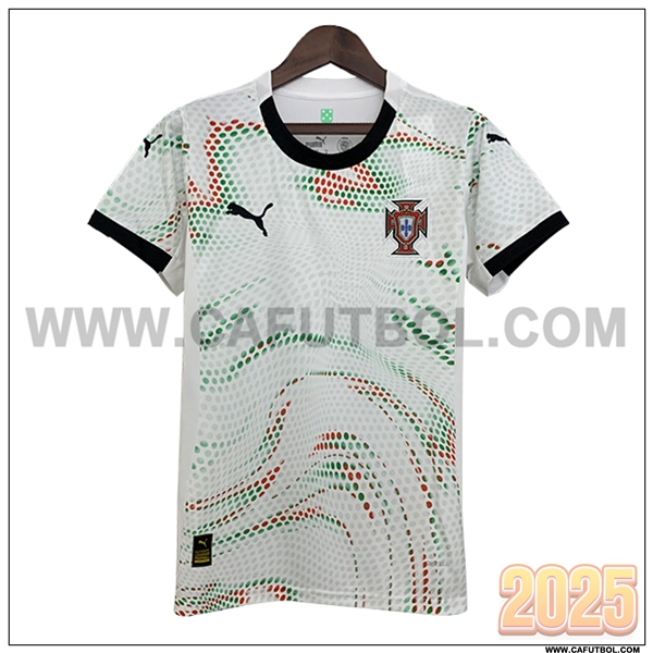 Nuevo Camiseta de Portugal Segunda Mujer Blanco 2025 2026