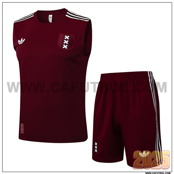 Camiseta Entrenamiento sin mangas Ajax Marrón/Blanco 2025 2026