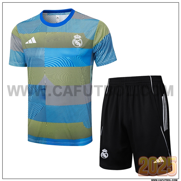 Camiseta Entrenamiento Real Madrid Azul/Verde 2025 2026