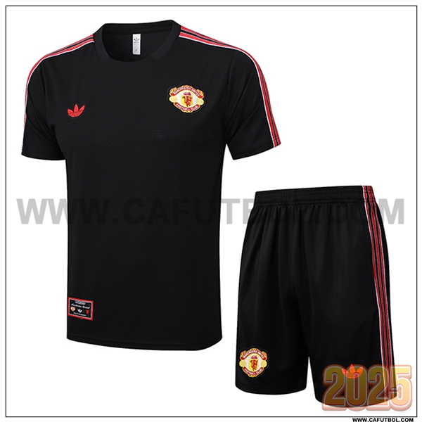 Camiseta Entrenamiento Manchester United Negro/Rojo 2025 2026