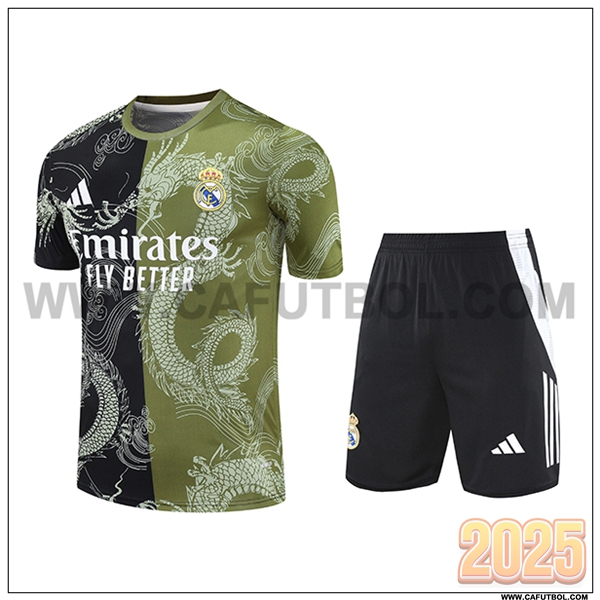 Camiseta Entrenamiento Real Madrid Negro/Verde 2025 2026