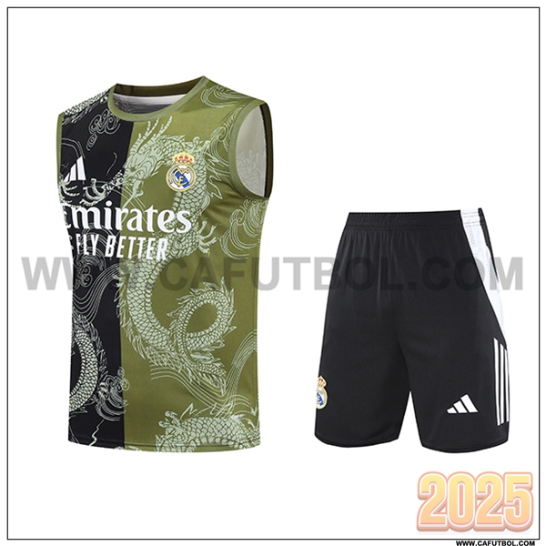 Camiseta Entrenamiento sin mangas Real Madrid Negro/Verde 2025 2026