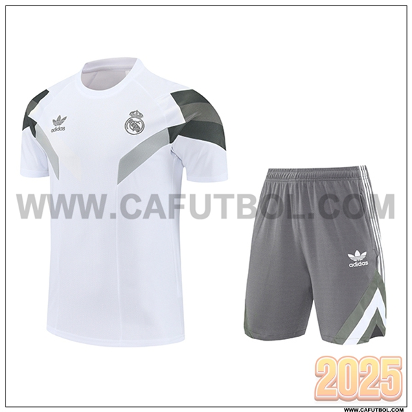 Camiseta Entrenamiento Real Madrid Blanco/Gris 2025 2026