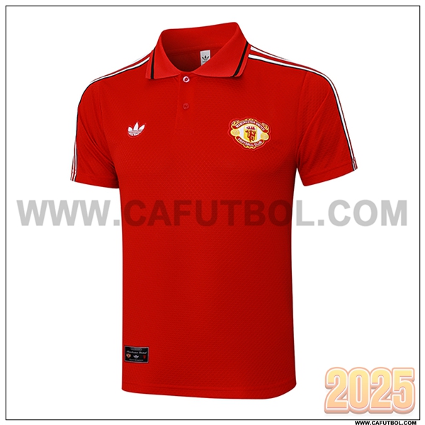Camiseta Polo Manchester United Rojo 2025 2026