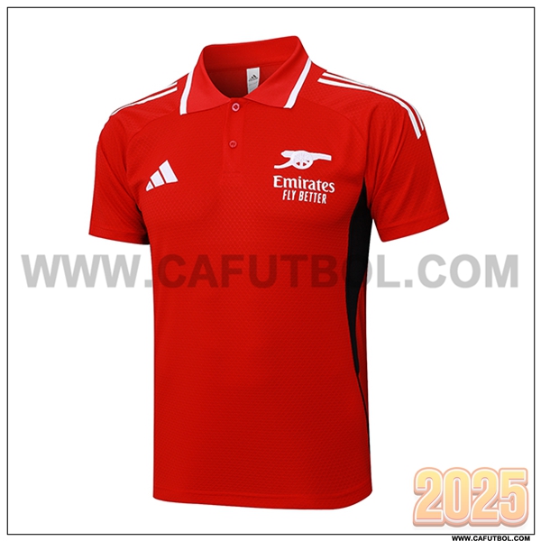 Camiseta Polo Arsenal Rojo/Negro 2025 2026
