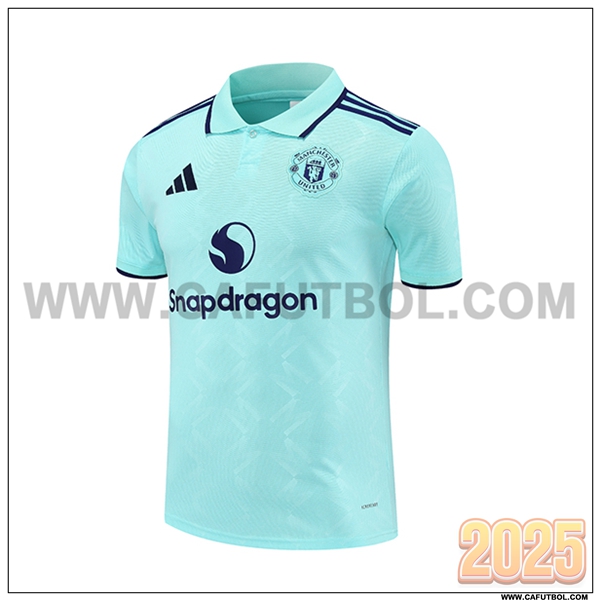 Camiseta Polo Manchester United Verde/Azul 2025 2026