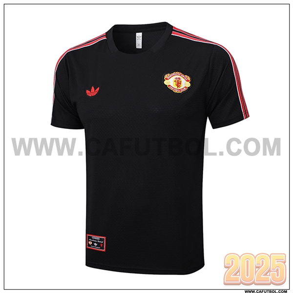 Camiseta Entrenamiento Manchester United Negro/Rojo 2025 2026