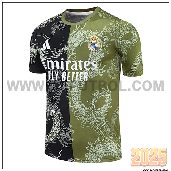 Camiseta Entrenamiento Real Madrid Negro/Verde 2025 2026