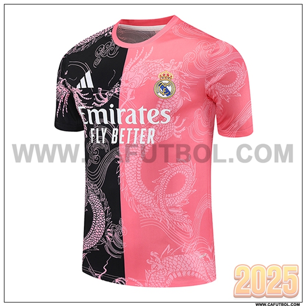 Camiseta Entrenamiento Real Madrid Negro/Rosa 2025 2026