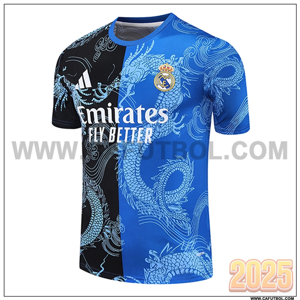 Camiseta Entrenamiento Real Madrid Negro/Azul 2025 2026