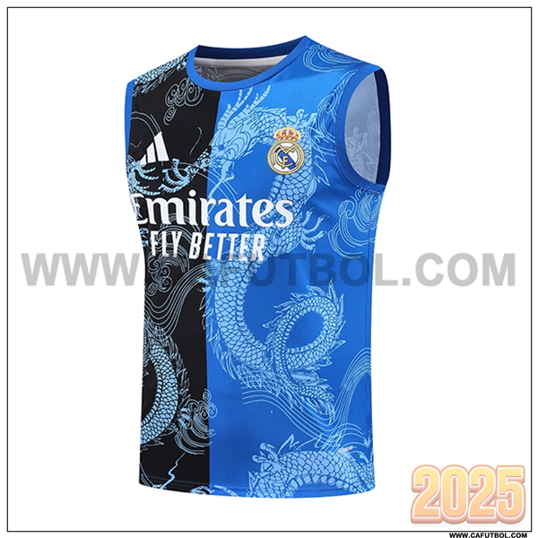 Chalecos De Futbol Real Madrid Negro/Azul 2025 2026