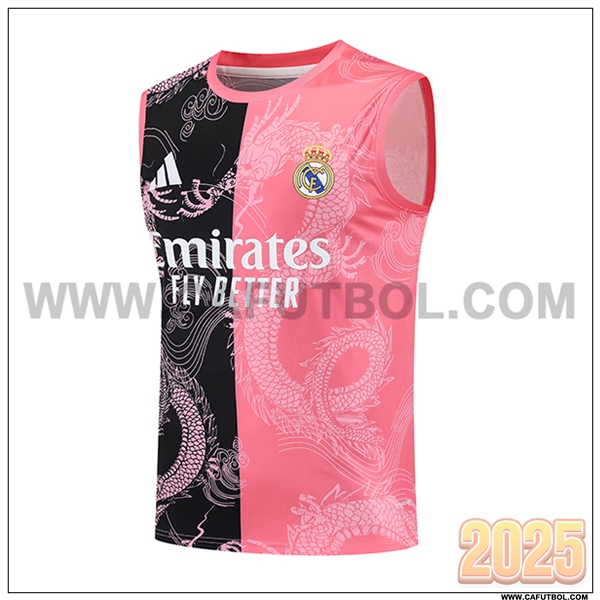Chalecos De Futbol Real Madrid Negro/Rosa 2025 2026