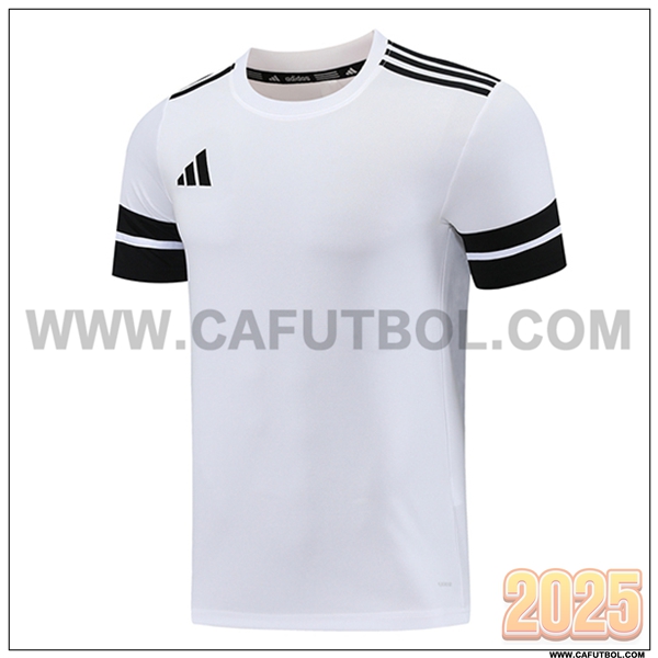 Camiseta Entrenamiento Adidas Blanco/Negro 2025 2026 -02