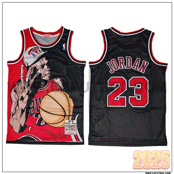 Camisetas NBA Chicago Bulls (JORDAN #23) 2025/26 Negro/Rojo