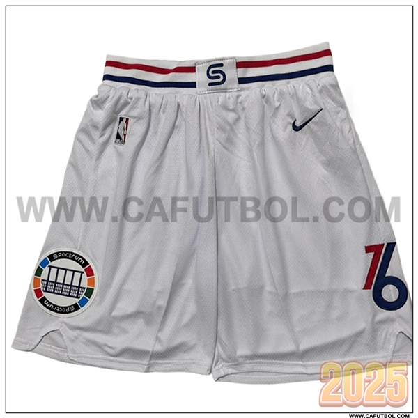 Cortos NBA Philadelphia 76ers 2025/26 Blanco