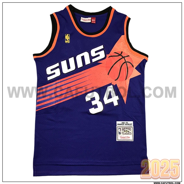 Camisetas NBA Phoenix Suns (BARKLEY #34) 2025/26 Violeta/Naranja