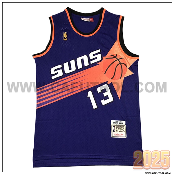 Camisetas NBA Phoenix Suns (NASH #13) 2025/26 Violeta/Naranja