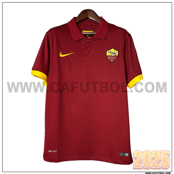 Primera Camiseta de AS Roma Retro Rojo/AMARILLO 2014/2015