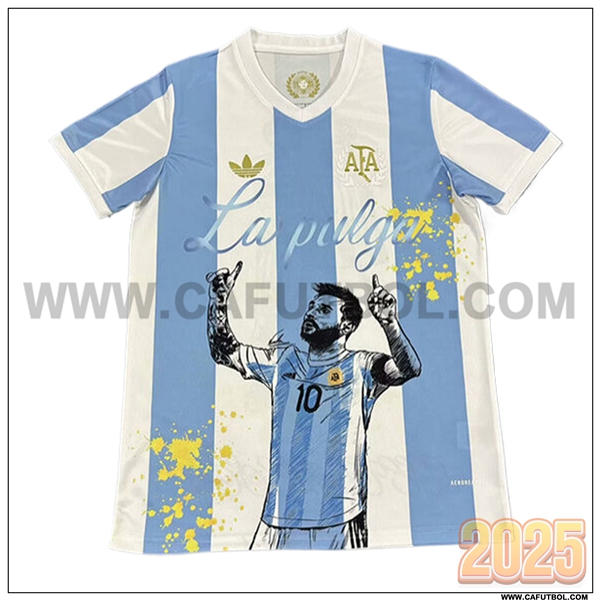 Camiseta Equipo de Argentina Blanco/Negro Edicion Especial 2025 2026