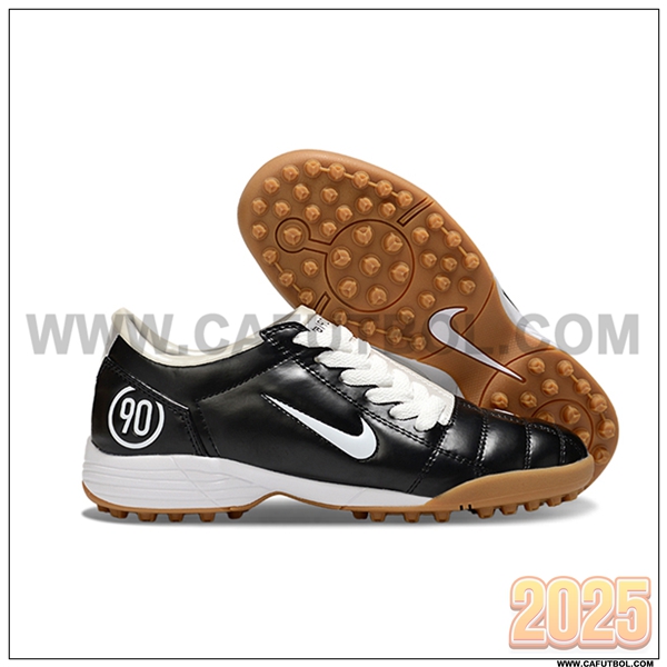 Nike Botas De Fútbol T90 TF Negro/Blanco