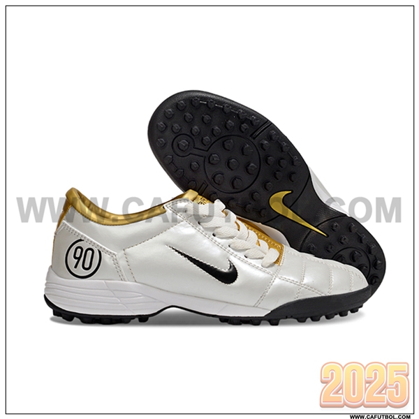Nike Botas De Fútbol T90 TF Gris/Amarillo/Negro
